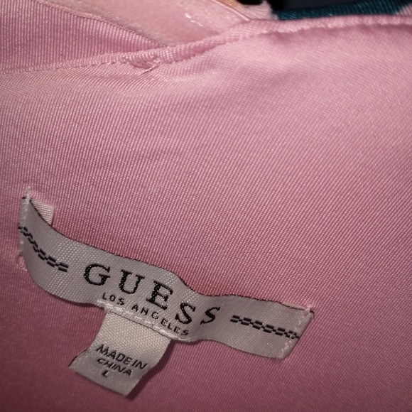 Guess womans convertible off the shoulder to one shoulder floral ruffle dress - Picture 15 of 16